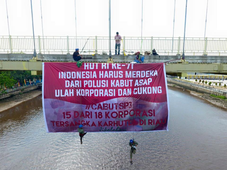 HUT RI ke-71, Jikalahari: Riau Belum Merdeka dari Penjajah Lingkungan oleh Korporasi dan Cukong