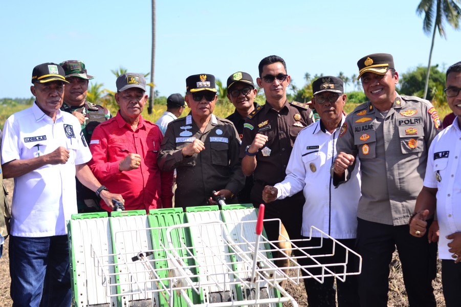 Panen Raya di Mekar baru Rangsang Barat, Bupati Asmar Targetkan 3 Tahun Panen dengan Swasembada 19  Ton