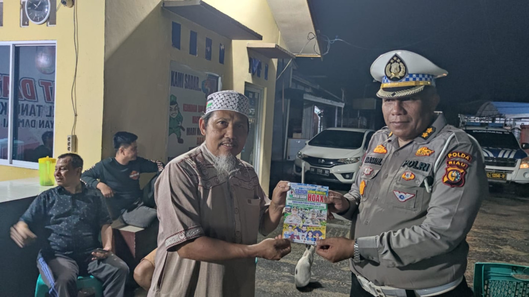 SUKSESKAN PEMILU 2024, DITLANTAS POLDA RIAU GELAR PATROLI SAMBANG HINGGA KE POS RONDA