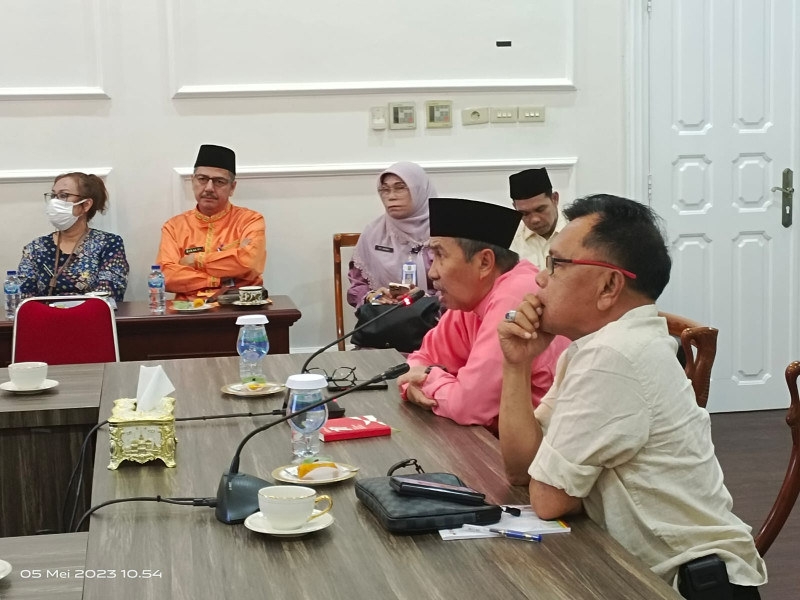 Gubri Syamsuar Terima Audiensi Pemkab Meranti, Ini Pembahasannya