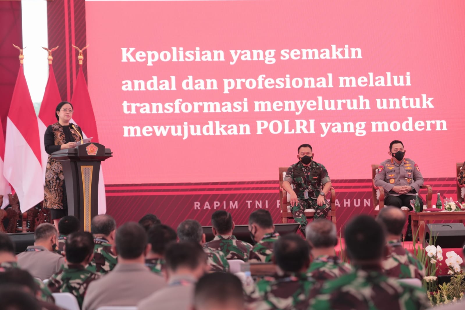 Puan Dukung Pencapaian MEF TNI dan Grand Design Polri Serta Aparat yang Humanis*  Ketua DPR RI Puan 