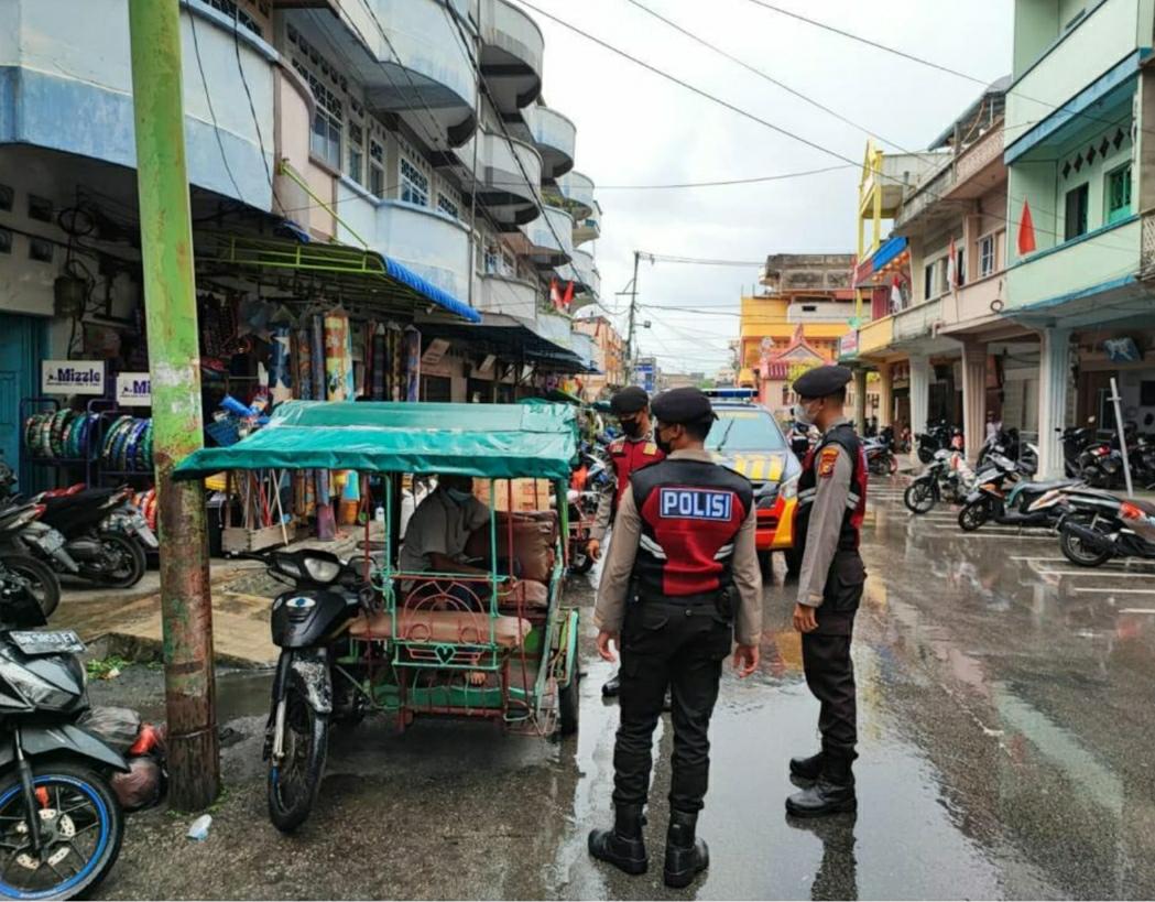 Antisipasi Gangguan Kamtibmas, Personel Sat Samapta Polres Meranti Sisir Kota Selatpanjang