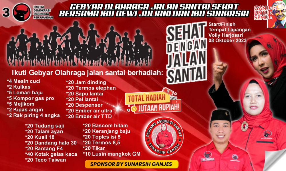 Srikandi PDI Perjuangan Hj Dewi Juliani Gelar Turnamen Volly
