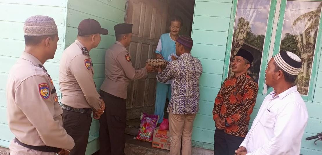 Lagi, Polsek Merbau Bantu Warga Lewat Giat Kamis Barokah