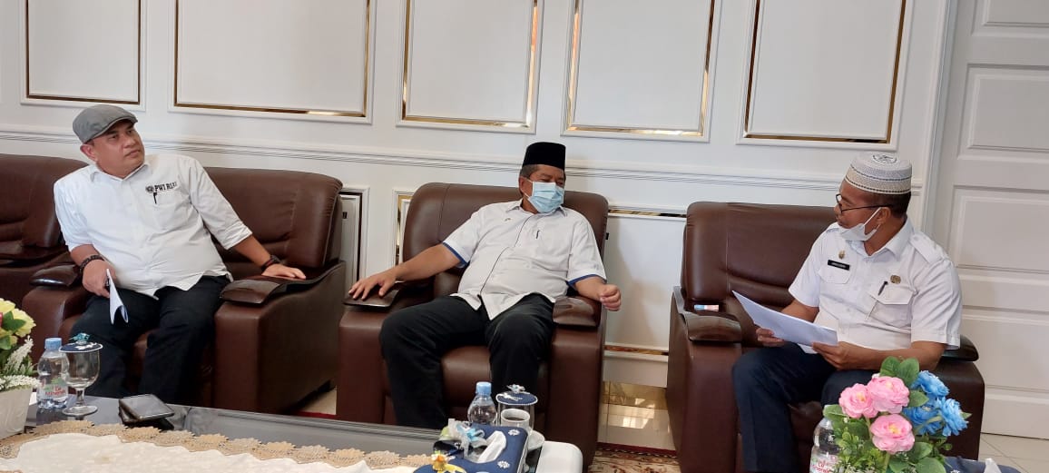 Sukseskan Perayaan HPN, Ketua PWI Riau dan Panitia HPN Audiensi dengan Bupati Siak 