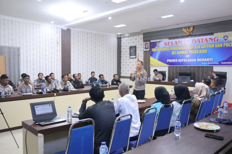 Dit Binmas Polda Riau Lakukan Supervisi Pembinaan BUJP Satpam dan Polsus di Meranti