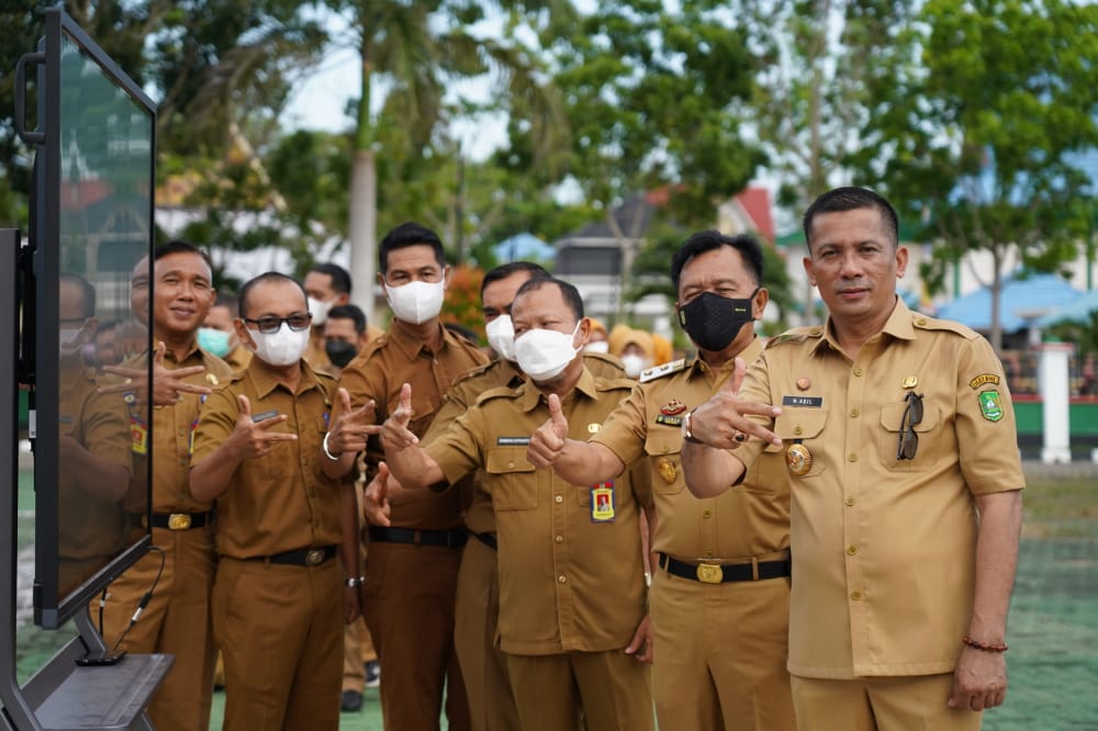 Usai Pasca Lebaran Idul Fitri 2022, Bupati HM Adil Laksanakan Apel Pagi Berikut Paparanya
