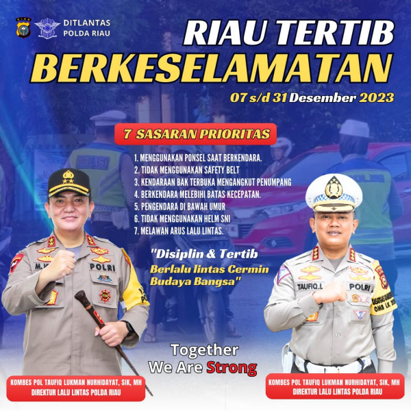 HADIRKAN PROGRAM RTB - 2023 SECARA SERENTAK DITLANTAS POLDA RIAU TINGKATKAN KAMTIBMAS DAN KAMSELTIBCARLANTAS