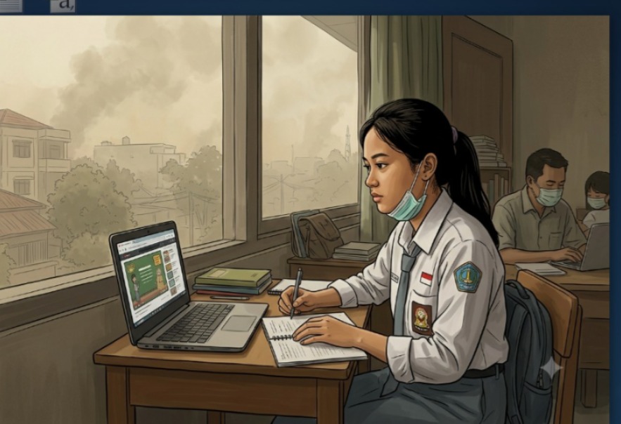 Kualitas Udara Memburuk, Disdik Riau Terapkan PJJ Bagi SMA Sederajat di Pekanbaru
