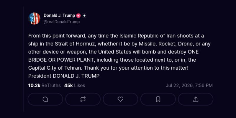 Trump Ancam Bombardir Infrastruktur Vital Iran