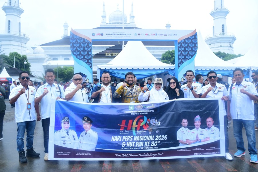 Pemkab Bengkalis Bersama Awak Media Ikuti Peringatan Hari Pers Nasional di Banten