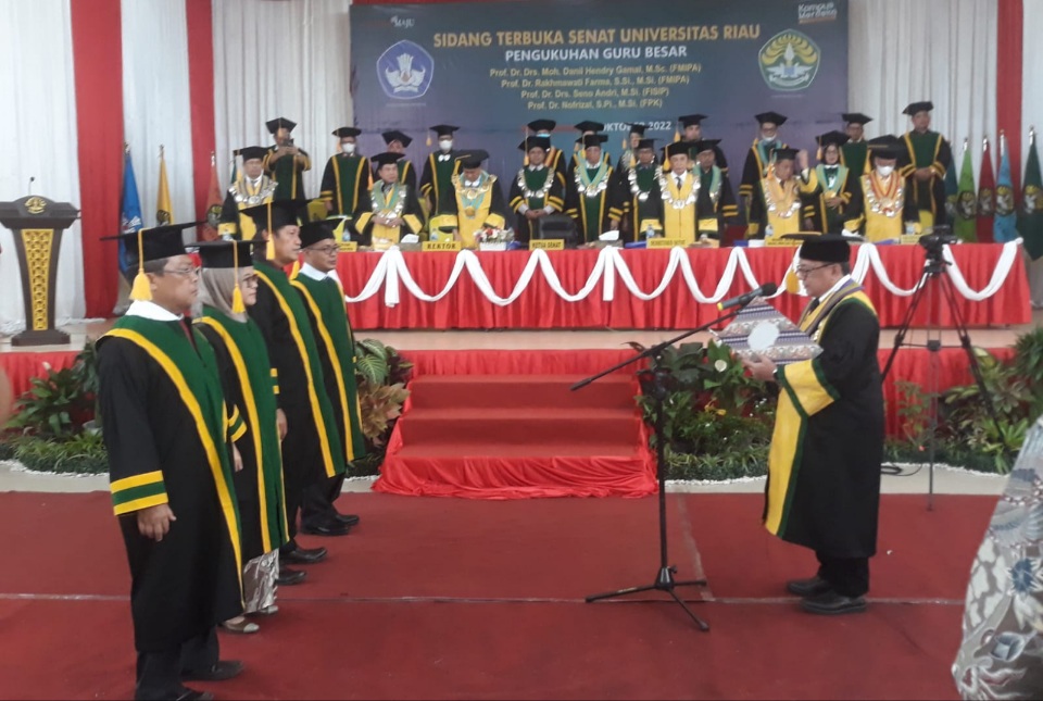 Universitas Riau Miliki Empat Professor Baru