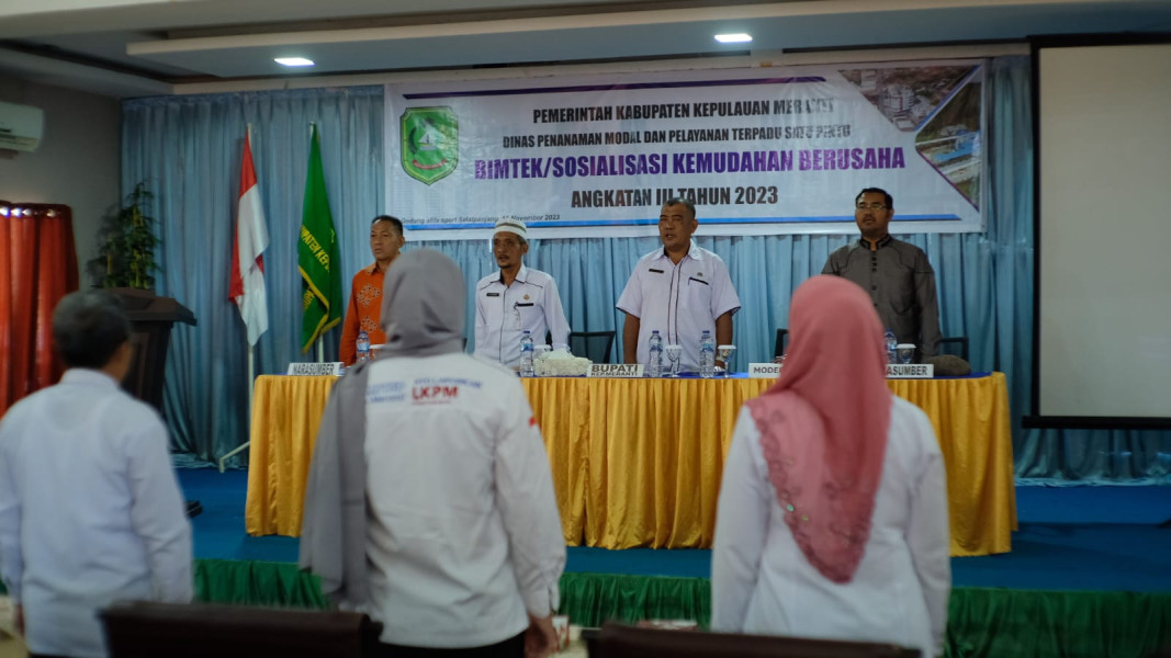 Pemkab Meranti Gelar Bimtek Kemudahan Berusaha Angkatan III