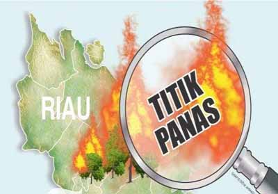 15 Hotspot Terpantau di Riau, 5 di Antaranya Titik Api