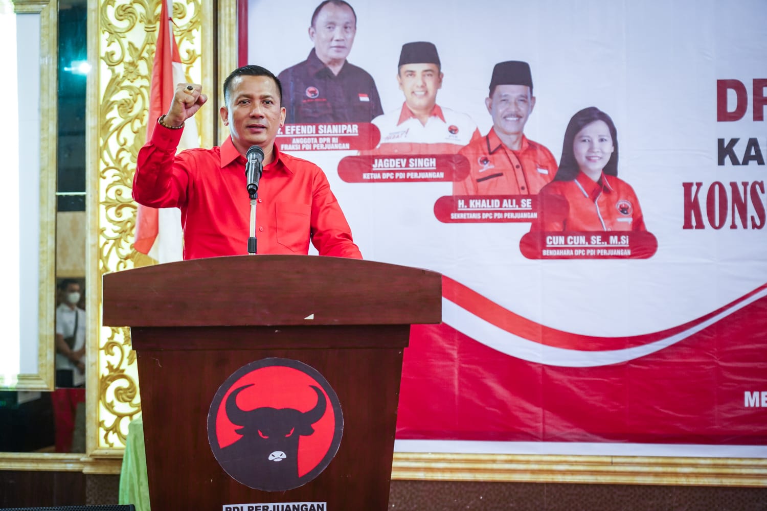 HM Adil Hadir Pada Rapat Kerja Cabang DPC PDI-Perjuangan dan Pelantikan Sayap Partai.
