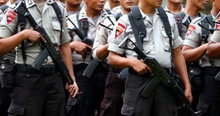 Ratusan Aparat Gabungan Bersiaga Jelang Aksi Demo Riau
