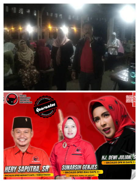 Bacaleg PDI Perjuangan Sunarsih Ganjes Temui Konstituen