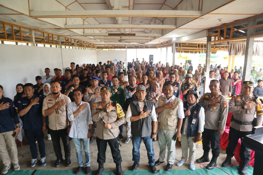 Road Show Kapolres Bersama PPK Rangsang dan Rangsang Barat : Menjaga Pemilu 2024 Aman dan Damai
