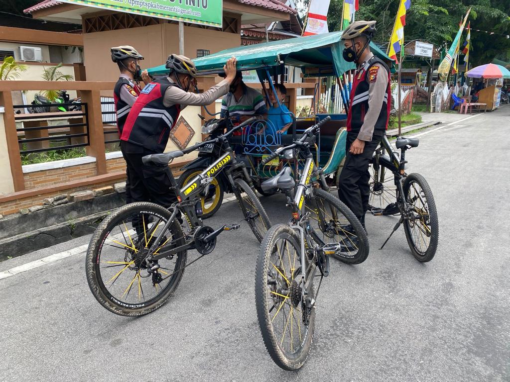 Jaga Kondusifitas Kota Selatpanjang, Personel Satsamapta Polres Meranti Kembali Lakukan Patroli Bers