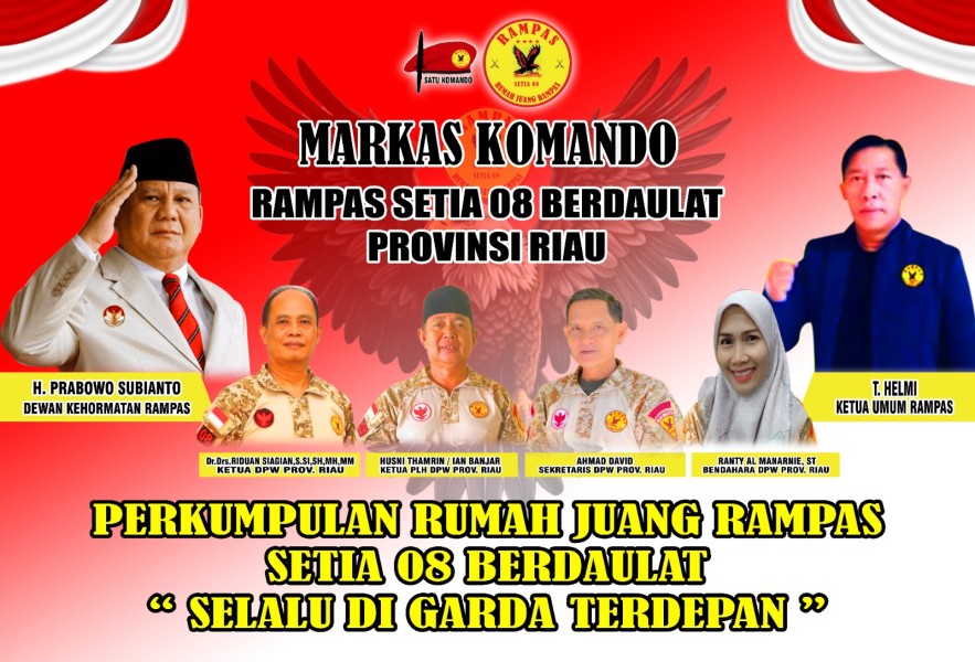 Riduan Siagian Ditunjuk Jadi Nahkoda RAMPAS Setia 08 Berdaulat Riau