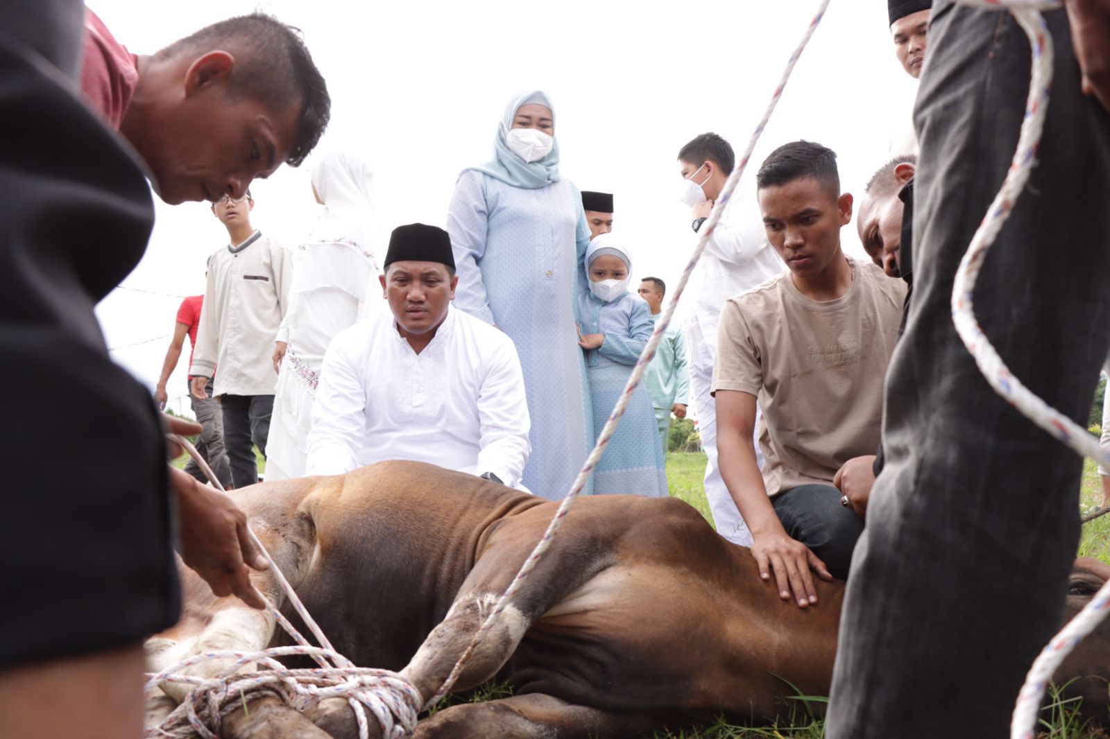Idul Adha 1443 Hijriyah, Polres Meranti Laksanakan Penyembelihan Hewan Qurban