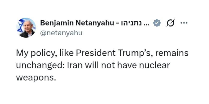 Netanyahu dan Trump Tegaskan Iran Tak Boleh Punya Senjata Nuklir