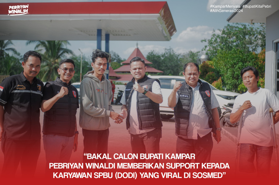 Balon Bupati Kampar Pebri Winaldi Kunjungi Petugas SPBU Viral Oknum PNS Beli Minyak 10 Ribu