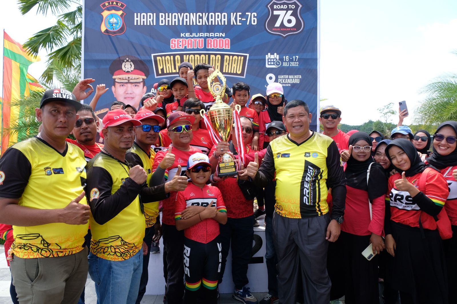 Riau Roller Skate Pekanbaru Sabet ‘Juara Umum’ pada Kejuaraan Sepatu Roda Kapolda Cup 2022.
