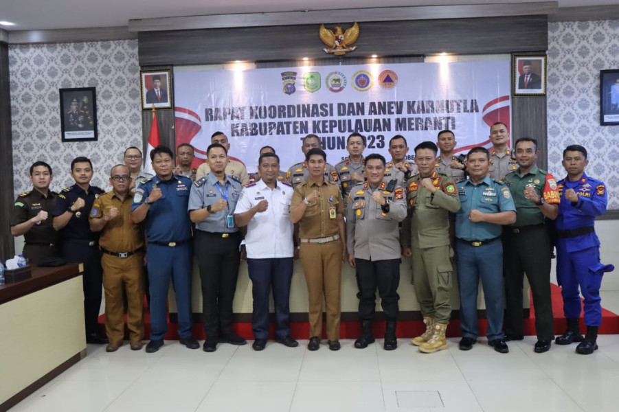 Polres Meranti Adakan Rakor Anev dan Pengecekan Peralatan Pemadam Karhutla Bersama Stakholder Terkait