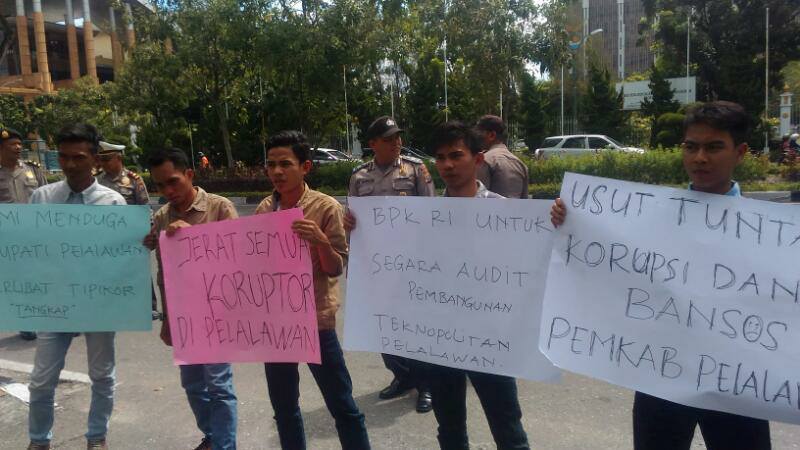 Aksi GMPP, Tuntut Kajati Riau Usut Dugaan Korupsi Pemkab Pelalawan