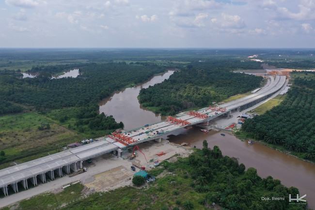 Progres Jalan Tol Lingkar Pekanbaru Capai 78,5 Persen