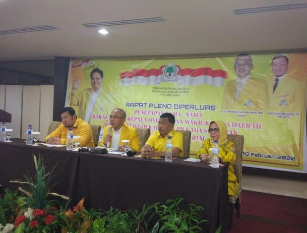 DPD Golkar Riau Gelar Pleno Penetapan Bakal Calon Sembilan Kepala Daerah