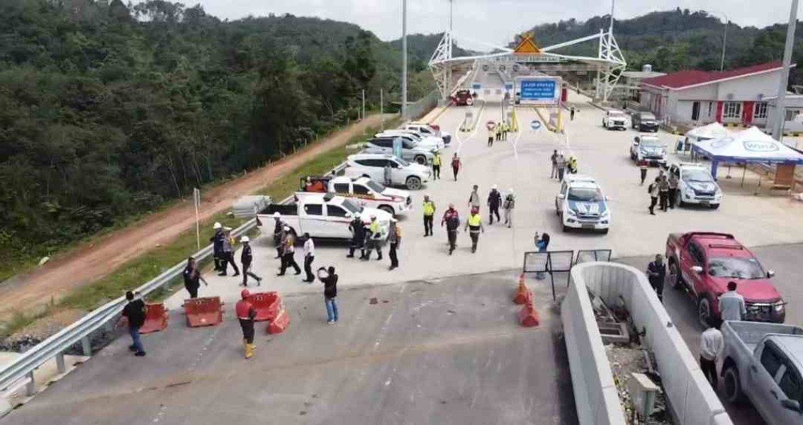 Dirlantas Polda Riau dan Instansi Terkait Cek Jalan Tol Bangkinang - XIII Koto Kampar