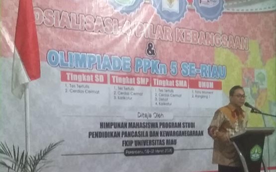 Bertandang Ke Riau, Ketua MPR RI Sosialisasikan 4 Pilar Kebangsaan Dan Buka Olimpiade PPKN