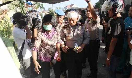 Amankan Demo Mahasiswa di DPRD Riau, Kapolresta Pekanbaru Terluka Dibagian Kepala