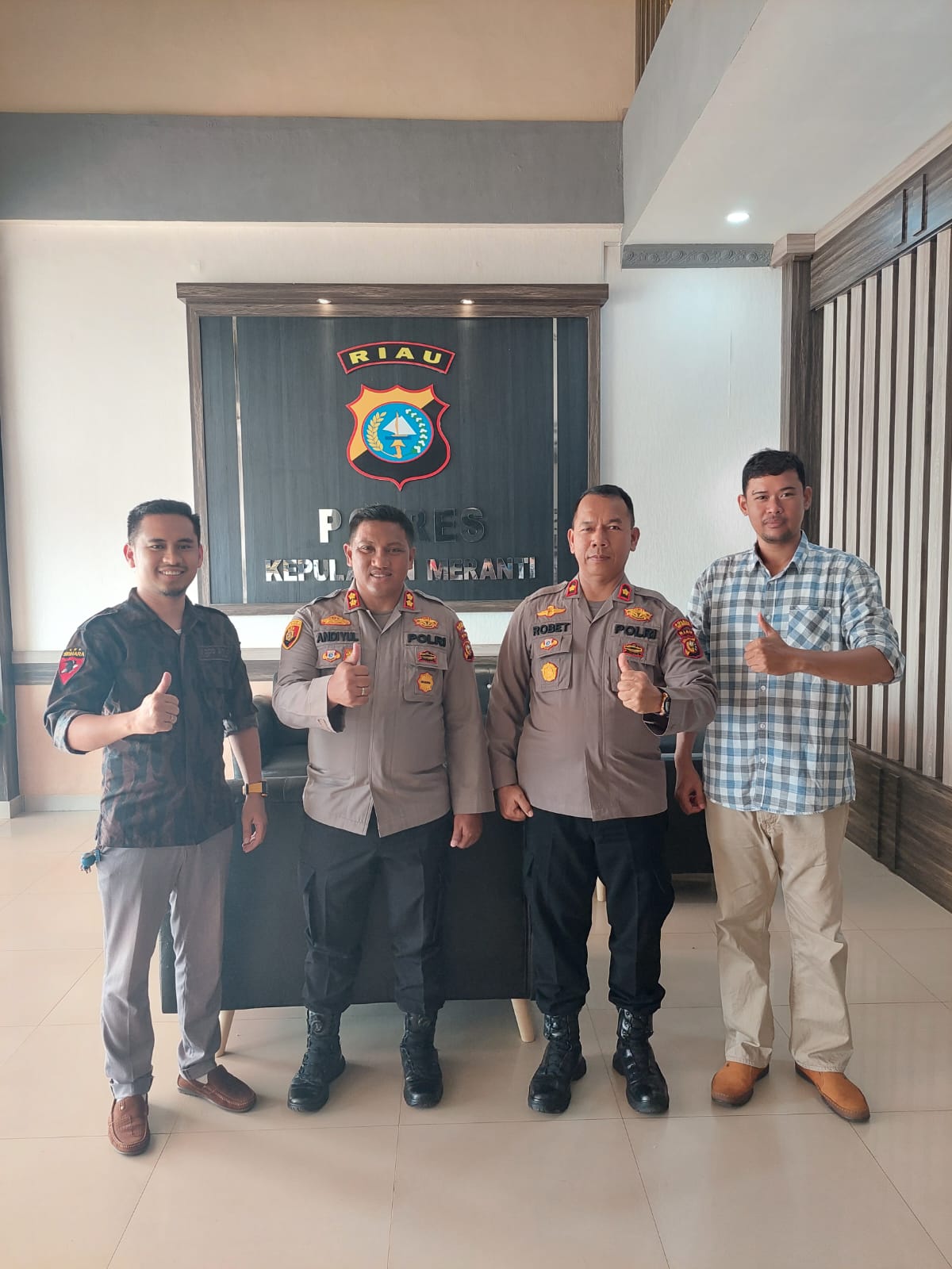 Kapolres AKBP Andi Yul Sambut Baik Kunjungan Silaturahmi Ketua Carateker KBPP Meranti