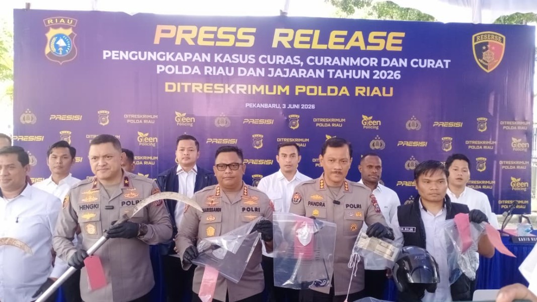 Gelar Ekspos Besar-Besaran, Polda Riau Amankan 525 Tersangka Curat, Curas, dan Curanmor