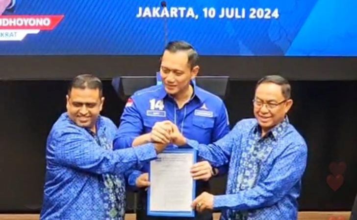 Ketum DPP Demokrat Sebut M Nasir dan HM Wardan Saling Melengkapi di Pilgubri 2024