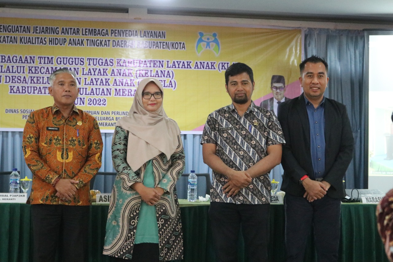 Dinas Sosial P3AP2KB Meranti Gelar Penguatan Kelembagaan Gugus Tugas Kabupaten Layak Anak (KLA) mela