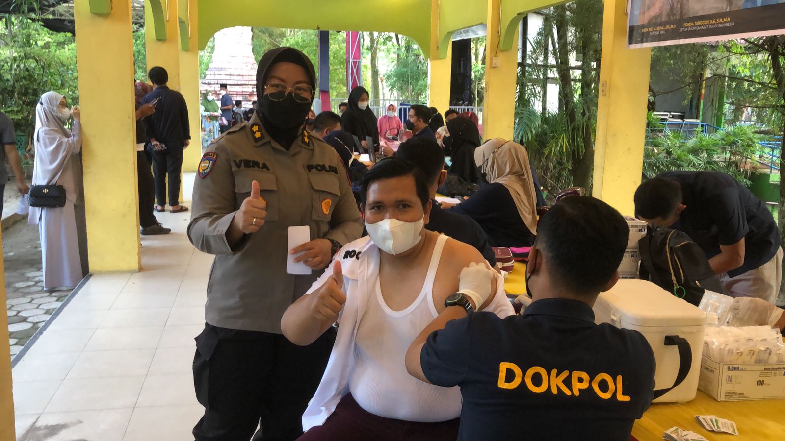 DPW SPI Riau Bersama Polda Riau, IPA Riau  Taja Giat Vaksinasi Massal Mitra Presisi