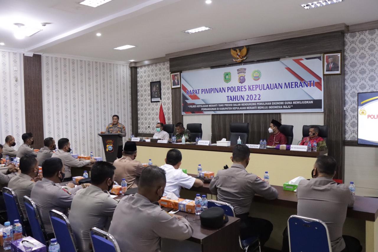 Gelar Rapim Polri 2022, Polres dan Forkopimda Meranti Bahas Berbagai Hal Penting