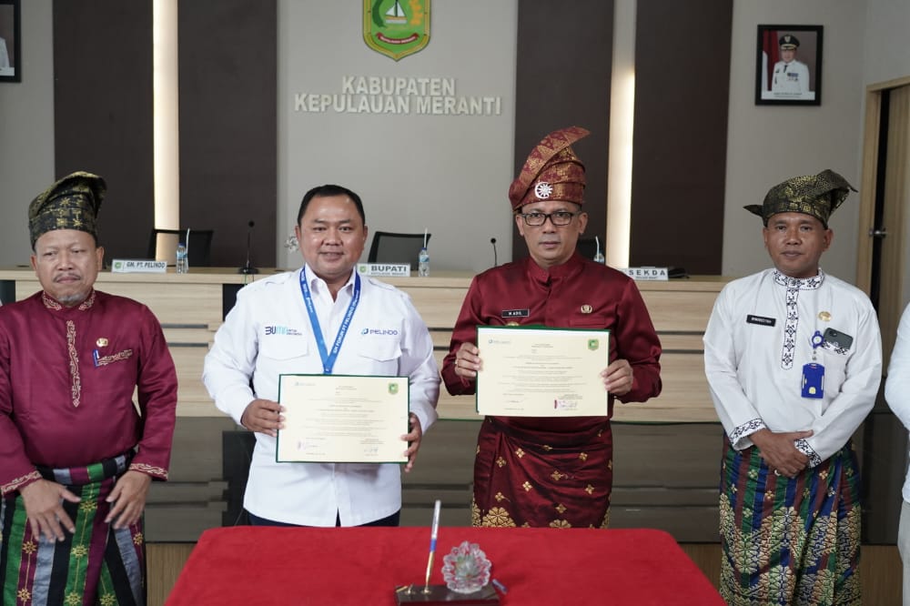 Bupati Meranti HM Adil MOU Dengan PT Pelindo Regional I Cabang Tanjung Balai Karimun