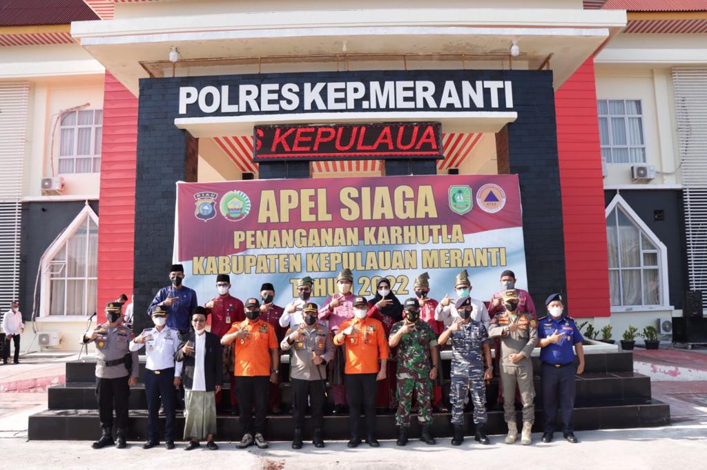 Polres dan Forkopimda Meranti Gelar Apel Siaga Penanganan Karhutla