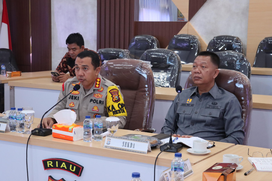 Polresta Pekanbaru Monitoring Kesiapan Pengamanan Pemilu 2024
