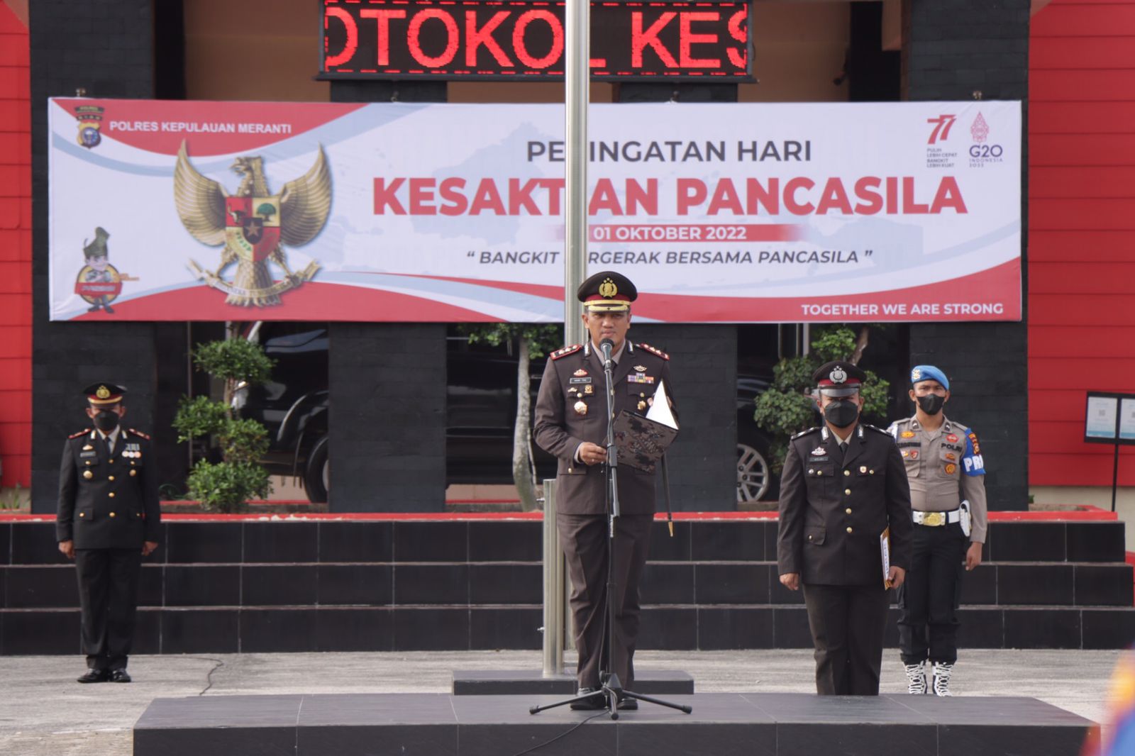 Peringati Hari Kesaktian Pancasila,  Kapolres Meranti Ajak Masyarakat Selalu Setia pada Dasar Negara