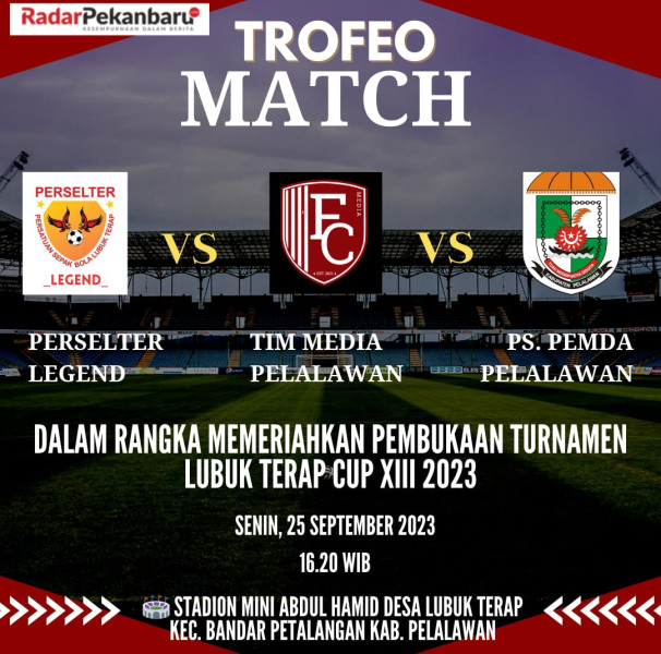 Tim Pemkab Pelalawan Bakal di Perkuat Bupati dan Wabup di Laga Trofeo Pembukaan Turnamen Lubuk Terap Cup XIII 2023