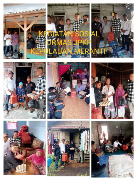 Dalam Rangka HUT RI 78 DPD JPKP Meranti Gelar Giat Sosial Pembagian Sembako.