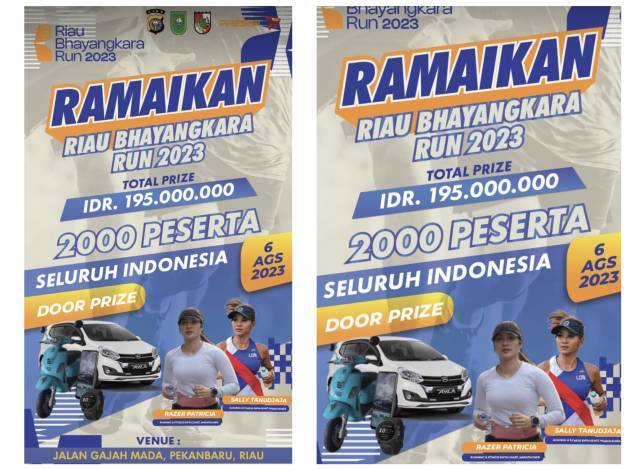Ada Event Bhayangka Run, Beberapa Ruas Jalan di Pekanbaru Ditutup
