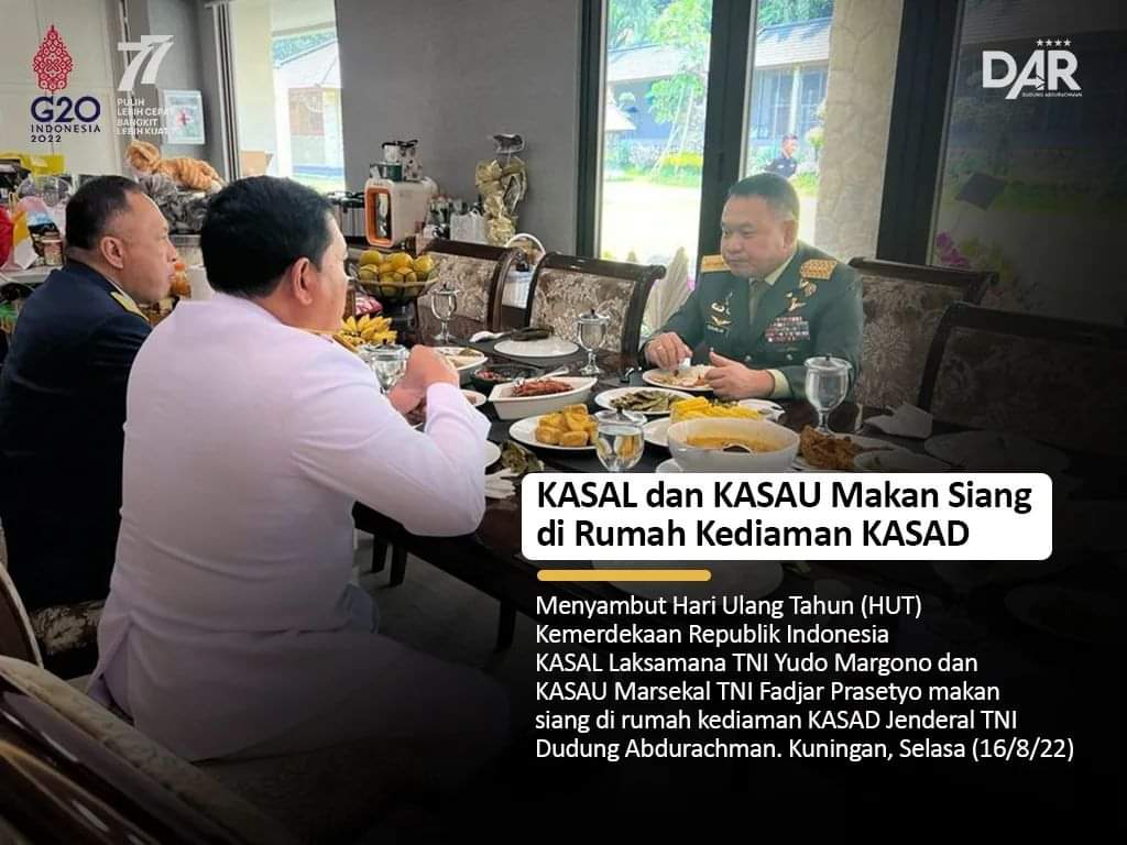 Pimpinan 3 Matra TNI Kumpul di Rumah KSAD usai Pidato Kenegaraan Presiden