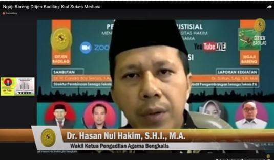 Dr. Hasan Nul Hakim, S.H.I, MA ditunjuk sebagai salah satu narsumber bimtek nasional